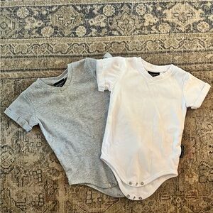 2 Little Bipsy v-neck Bodysuits